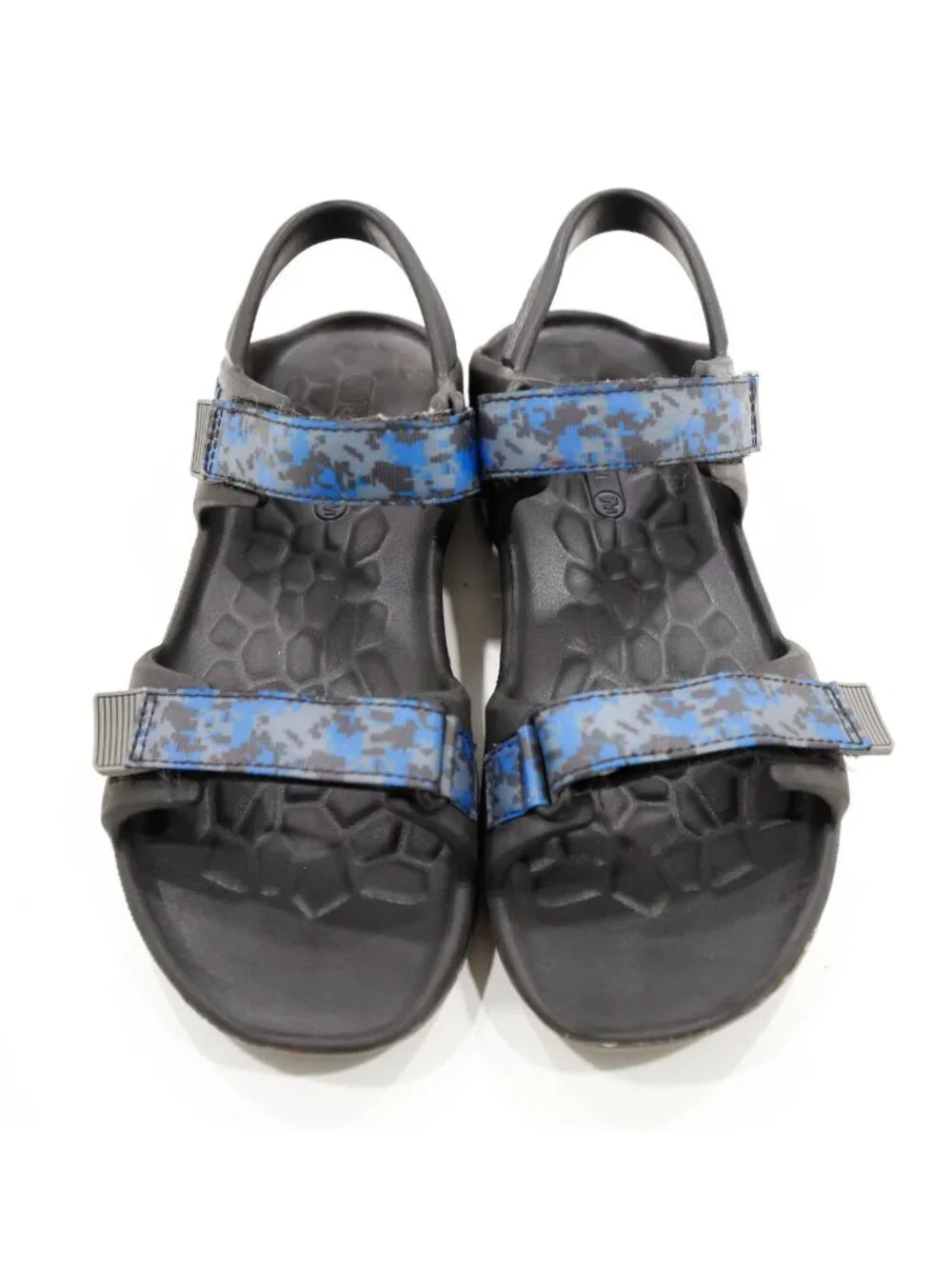 Merrell Hydro Drift Black & Blue Lightweight Adjustable Sandals - Youth 4